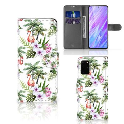 Samsung Galaxy S20 Plus | Telefoonhoesje | Met pasjeshouder | Flamingo Palms