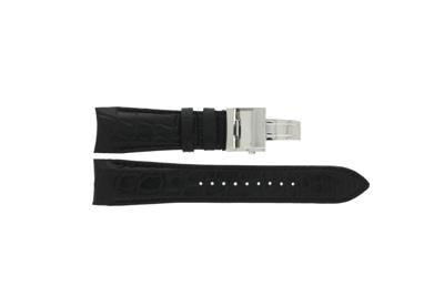 Horlogeband Seiko 5R66-0AR0 / SNR021J1 Leder Zwart 24mm