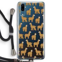 Alpacas: Huawei P20 Transparant Hoesje met koord
