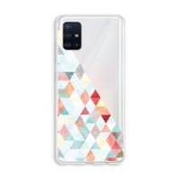 Gekleurde driehoekjes pastel: Galaxy A51 4G Transparant Hoesje