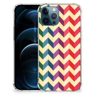 iPhone 12 | 12 Pro Doorzichtige Silicone Hoesje Zigzag Multi Color iPhone 12 | 12 Pro Doorzichtige Silicone Hoesje Zigzag Multi Color