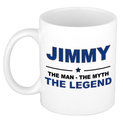 Jimmy cadeau mok - man myth legend - naam koffiemok - 300 ml - collega - vaderdag