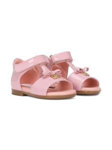 Dolce & Gabbana Kids sandales First Steps en cuir verni - Rose