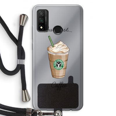 But first coffee: Huawei P Smart (2020) Transparant Hoesje met koord