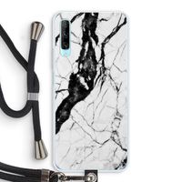 Witte marmer 2: Huawei P Smart Pro Transparant Hoesje met koord