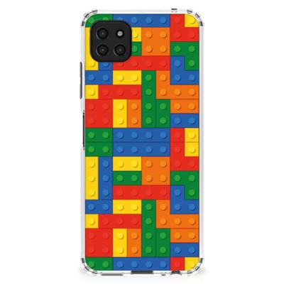 Samsung Galaxy A22 5G Doorzichtige Silicone Hoesje Blokken Samsung Galaxy A22 5G Doorzichtige Silicone Hoesje Blokken