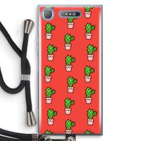 Mini cactus: Sony Xperia XZ1 Transparant Hoesje met koord
