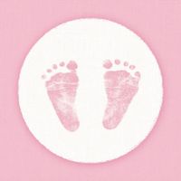 Servetten Baby Voetjes Meisje 25 cm 20 Stuks