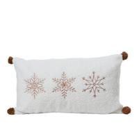 Kussen polyester L50b30h8 cm wit Decoris - Decoris