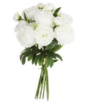 Atmosphera kunstbloemen boeket 13 witte pioenen 50 cm   -