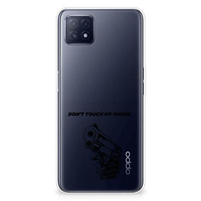 OPPO A53 5G | OPPO A73 5G Silicone-hoesje Gun Don't Touch My Phone OPPO A53 5G | OPPO A73 5G Silicone-hoesje Gun Don't Touch My Phone