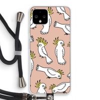 Papegaai: Pixel 4 Transparant Hoesje met koord