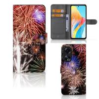 OPPO A98 5G | Wallet Case | met Pasjes | Vuurwerk