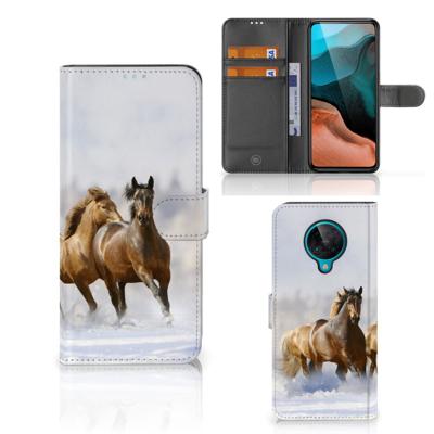 Xiaomi Poco F2 Pro | Telefoonhoesje | Met pasjeshouder | Paarden