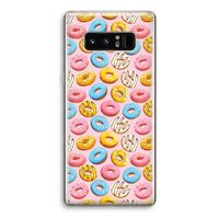 Pink donuts: Samsung Galaxy Note 8 Transparant Hoesje Pink donuts: Samsung Galaxy Note 8 Transparant Hoesje