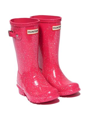 Hunter Kids bottes de pluie à paillettes - Rose