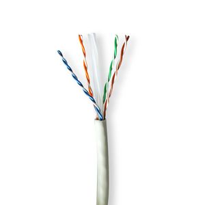 Nedis Netwerk Kabel Rol | CAT6a | Solid | U/UTP | Koper | 305.0 m | Binnenshuis | Rond | LSZH | Grijs | Trekdoos - CCBG8535GY305S