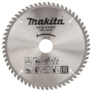 Makita Accessoires D-65595 Afkortzaagblad | div. materialen | 190x30x2,2 | 60T | 5g - D-65595