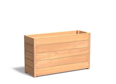 Hardhouten plantenbak CARREZ 120x40x71cm.