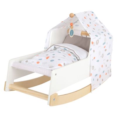 Small Foot houten schommel poppenbed little button