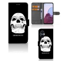Telefoonhoesje met Naam OPPO Reno 8 Lite | OnePlus Nord N20 Skull Eyes | Portemonnee hoesje