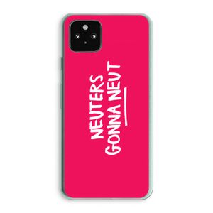 Neuters (roze): Google Pixel 5a 5G Transparant Hoesje