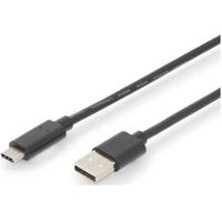 ASSMANN Electronic AK-300148-030-S 3m USB C USB A Mannelijk Mannelijk Zwart USB-kabel - thumbnail