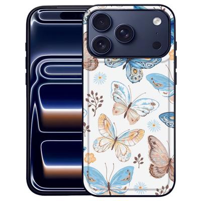 Vlinder Apple iPhone 17 Pro Max | Hoesje Zwart TPU PU Kunstleer