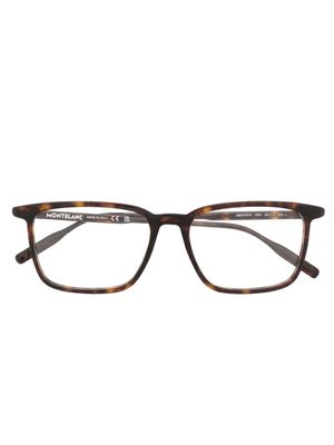 Montblanc lunettes de vue à monture carrée - Marron