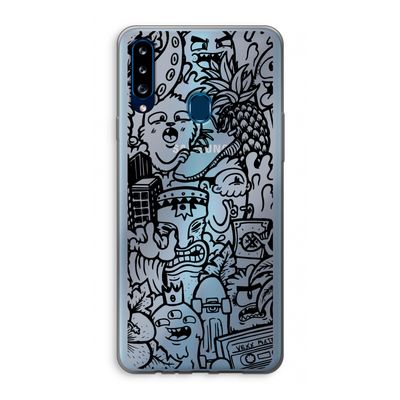 Vexx Black Mixtape: Samsung Galaxy A20s Transparant Hoesje