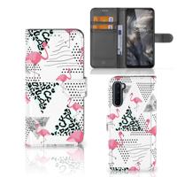 OnePlus Nord | Telefoonhoesje | Met pasjeshouder | Flamingo Triangle