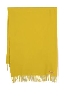 Acne Studios écharpe en laine à franges - Jaune