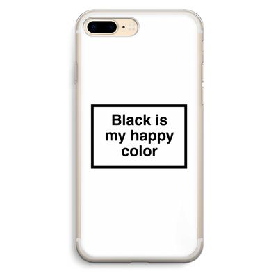 Black is my happy color: iPhone 7 Plus Transparant Hoesje