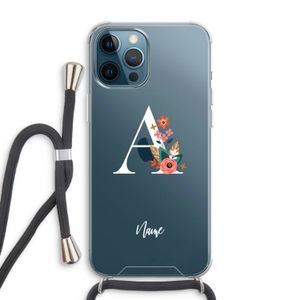 Pink Bouquet: iPhone 12 Pro Max Transparant Hoesje met koord