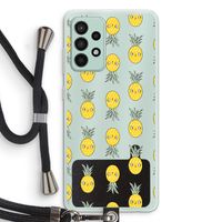 Ananas: Samsung Galaxy A52s 5G Transparant Hoesje met koord Ananas: Samsung Galaxy A52s 5G Transparant Hoesje met koord