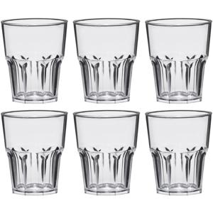 Shotglazen - 12x stuks - 40 ml - onbreekbaar kunststof - transparant - shotglaasjes