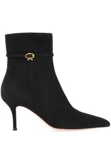 Gianvito Rossi bottines Ribbon Ville 70 mm en daim - Noir