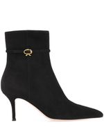 Gianvito Rossi bottines Ribbon Ville 70 mm en daim - Noir - thumbnail