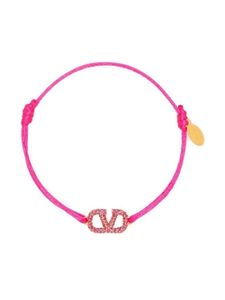 Valentino Garavani bracelet à détail VLOGO - Rose