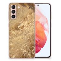 Samsung Galaxy S21 | TPU | Siliconen hoesje | Marmer Creme Samsung Galaxy S21 | TPU | Siliconen hoesje | Marmer Creme