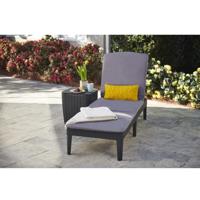 ALLIBERT JAIPUR Ligbed - imitatie geweven hars - grijs
