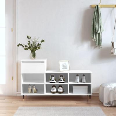 VidaXL Schoenenkast 102x36x60 cm bewerkt hout wit