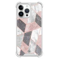 iPhone 14 Pro Max shockproof hoesje - Stone grid