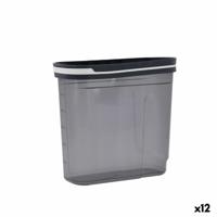 Voedselopslagcontainer Quid City Grijs 1,8 L Met deksel Dispenser (12 Stuks)