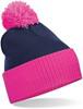 Beechfield CB451 Snowstar® Two-Tone Beanie - French Navy/Fuchsia - One Size