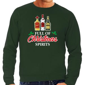 Foute drank humor Kersttrui Kerst sweater groen voor heren