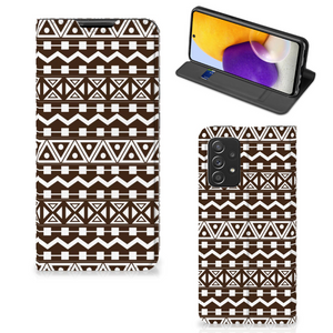 Samsung Galaxy A72 (5G/4G) Hoesje met Magneet Aztec Brown