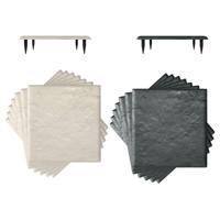 Stapstenen voor Tuin Set van 16 Tegels 40 x 40 cm Polypropyleen Stenen Tegels voor Gazon Tuinpaden ( 8 Grijze + 8 Beige)