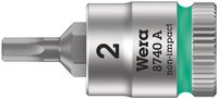 Wera 8740 A Zyklop Bit/dop-combinatie met Vasthoudfunctie met 1/4" Aandrijving, 2,0 x 28 mm - 1 stuk(s) - 05003330001