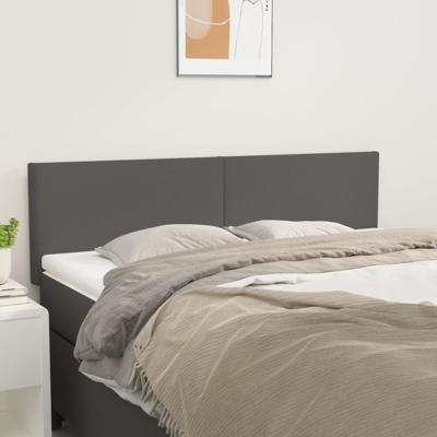 Hoofdborden 2 st 72x5x78/88 cm kunstleer grijs